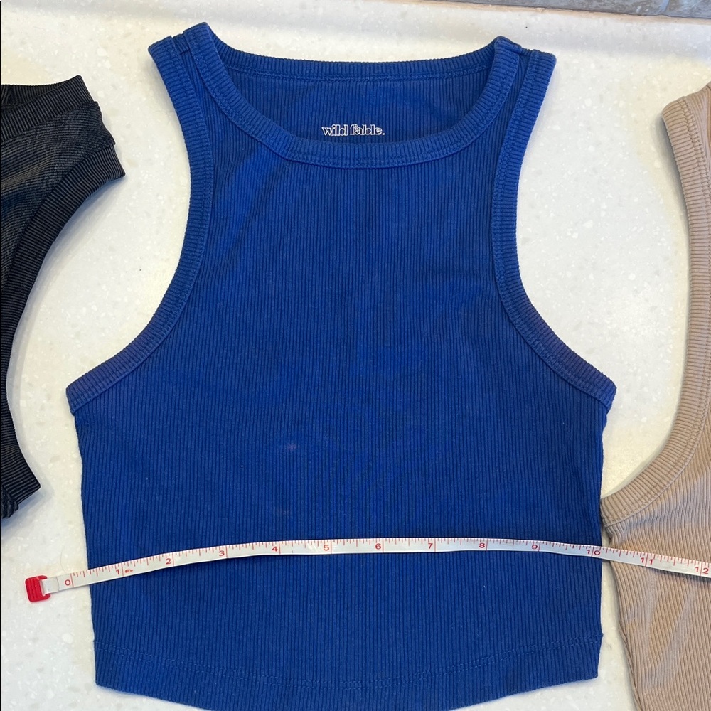 aerie Ribbed Tank Top Set - Black, Blue, Beige, Lime - Picture 6 of 13